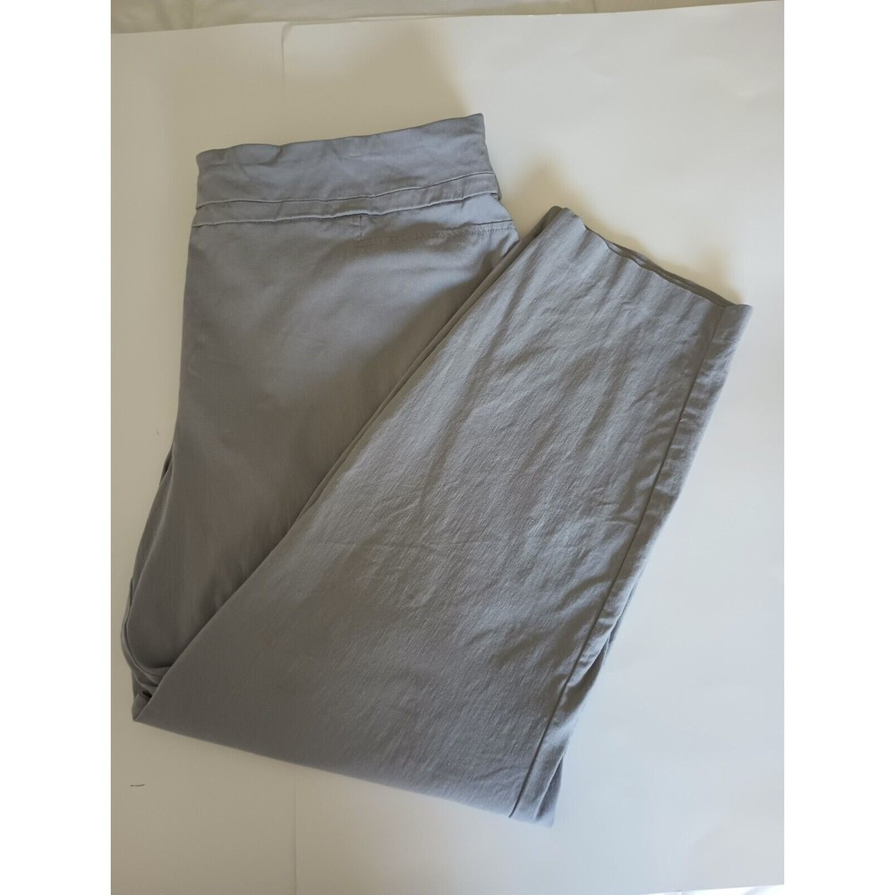 Lila Rose Women Gray Elastic Stretch Straight Leg Pants Size 20W